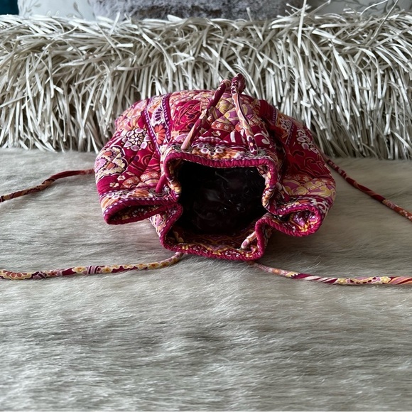 VERA BRADLEY Raspberry Fizz Drawstring Zipper Y2K Backpack Red Pink Orange 2008 - Picture 8 of 12